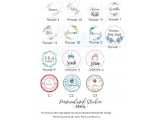 25mm Personalised Circle Sticker (pack of 35 circles), colour print